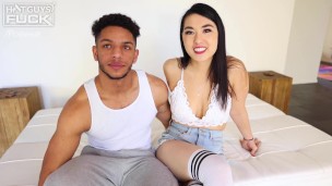 Big Titty Asian Teen Mina Moon Sucks And Fucks Arturo And Gives Him His First Rimjob