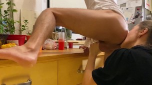 Sex On Kitchen Table – Intense Rimjob and Blowjob